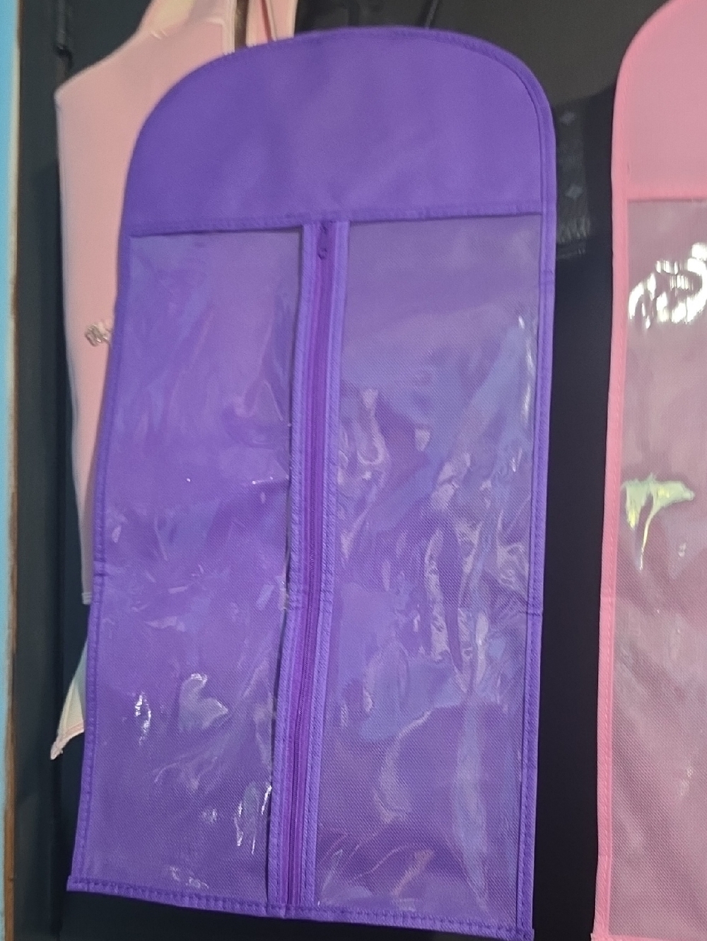 Purple And Pink Wig Bags